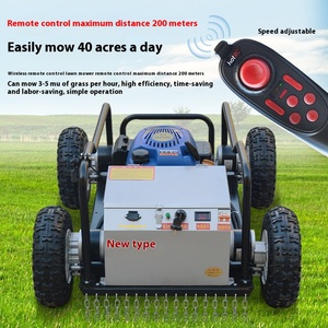 Tondeuse <span class=keywords><strong>à</strong></span> gazon industrielle automatique <span class=keywords><strong>à</strong></span> 4 temps Tondeuse <span class=keywords><strong>à</strong></span> gazon robotique <span class=keywords><strong>à</strong></span> roues de type chenille Télécommande pour jardin forêt - Product Image 2