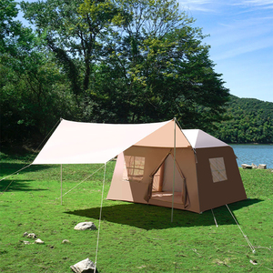 Carpa Inflable para 4 Estaciones con Toldo, Revestimiento de PU Oxford 210D, Impermeable, Gran Espacio, Refugio para Campamento al Aire Libre - Product Image 1