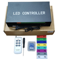Controlador de Tiras LED RGBIC JIUAN T8-1000AC-RC, Programable, Salida de 8 Canales, Sincronización de 8192 Píxeles, Tarjeta SD, Controlador de Píxeles LED a Prueba de Agua
