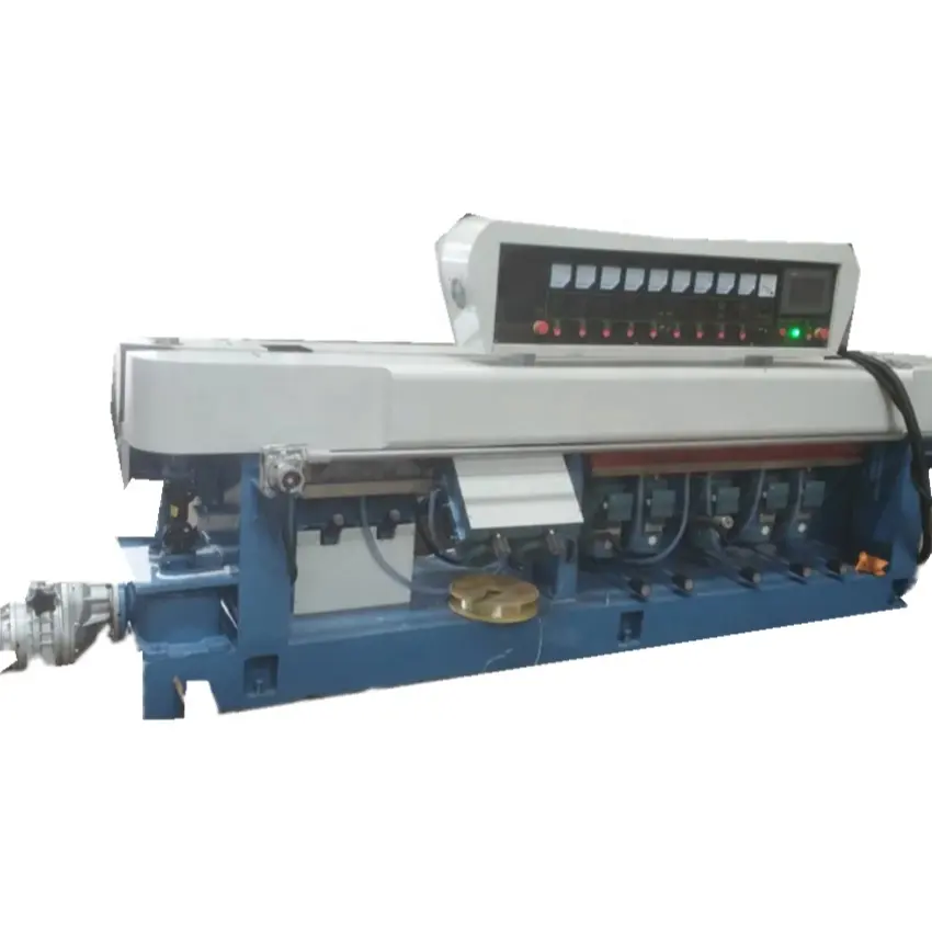 Glass Straight Line Pencil Edging Machine Glass Straight Line 9 Grind Heads Beveling Edging Machine