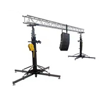 Torre de Elevación de Acero de Uso Rudo con Malacate de 6M 7M y Capacidad de Carga de 290KG para Pantalla LED Luces de Escenario Line Array y Truss Cuadrado