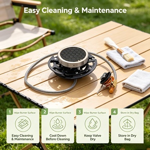 Estufa de Gas Portátil Tipo OVNI, Quemador Infrarrojo Resistente al Viento, Recipiente Desmontable, Mini Cocina Plegable para Acampar, para Cocinar al Aire Libre - Product Image 3