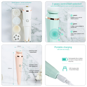 Nouvelle <span class=keywords><strong>brosse</strong></span> <span class=keywords><strong>nettoyante</strong></span> pour le <span class=keywords><strong>visage</strong></span> multifonctionnelle 4 en 1 à fixer au mur, en silicone souple, pour nettoyer le maquillage, <span class=keywords><strong>brosse</strong></span> <span class=keywords><strong>nettoyante</strong></span> électrique pour le <span class=keywords><strong>visage</strong></span> - Product Image 3