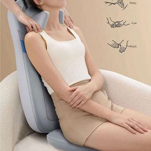 Appareil de massage à domicile - Siège de voiture électrique portable à airbag 3D à fixation lombaire avec coussin de massage réglable pour le cou et les doigts - Product Image 4