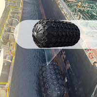 Déflecteur pneumatique flottant marin ISO17357 en caoutchouc gonflable Yokohama avec chaîne et filet pour pneus