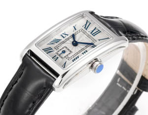 Montre à quartz rectangulaire élégante et luxueuse de haute qualité avec bracelet en cuir, résistante à l'eau, style sport et affaires, cadran à aiguilles - Product Image 5
