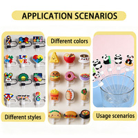 Mini-capsule décorative tendance en plastique pour paille, fabriquée en Chine, pour accessoires de biberon