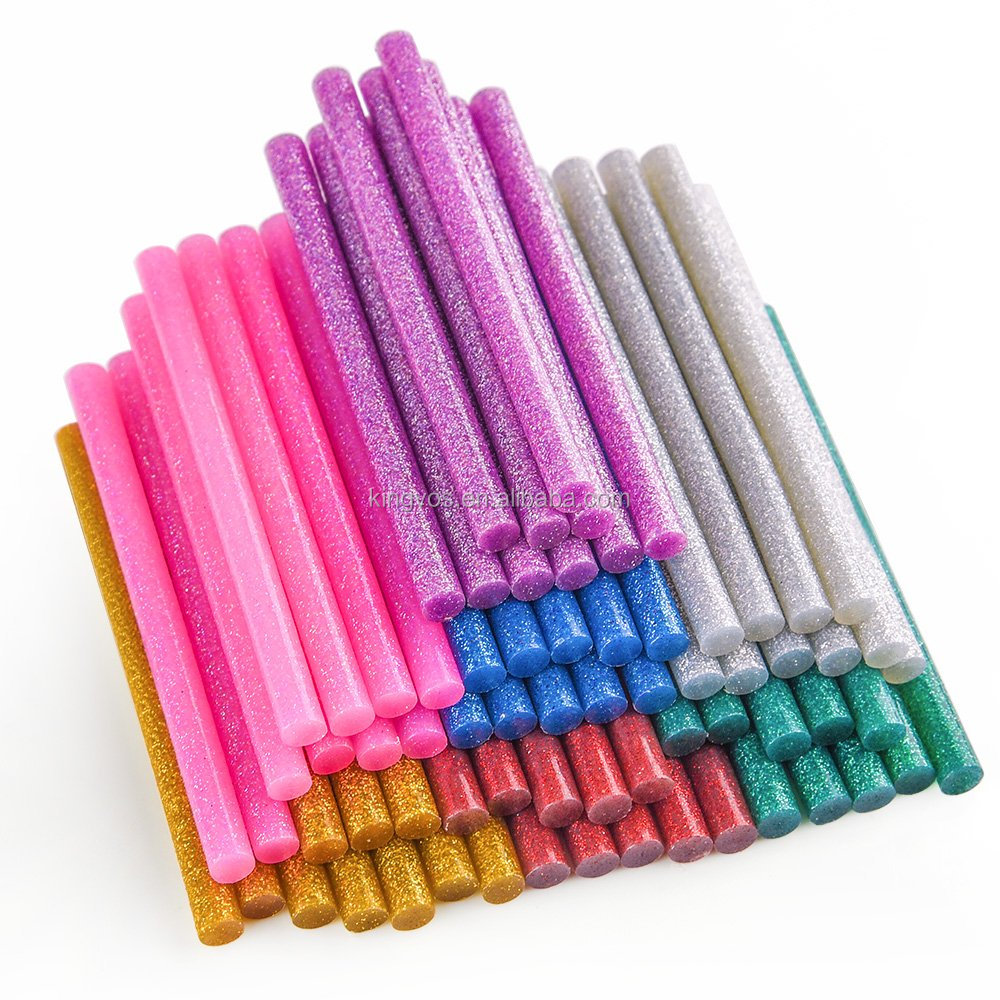 Glitter Hot Glue Sticks 0.28" Diameter 4" Length for Arts Crafts DIY Home General Repair Holiday Christmas Gift Grafts