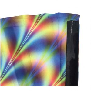 Guansen 13 Inch Bamboo Folding Hand in Custom Printed <b>Large</b> Rave <b>Fan</b> - Product Image 5