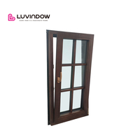 Fenêtre en bois à ouverture verticale, à bascule et à rotation, avec vitrage en aluminium trempé, fabrication professionnelle directe d'usine, volets de style battant