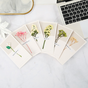 Tarjetas de Felicitación con Flores Secas, Flores Prensadas Reales, Tarjeta Creativa para Cumpleaños y Festividades para Mujeres, Hombres y Clientes - Product Image 2