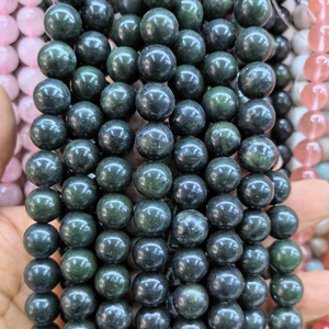 Perles Rondes Naturelles en Pierre, Véritables Pierres Précieuses Mélangées, Perles Lisses à Trou pour Bricolage, Fabrication de Bracelets et Colliers, <span class=keywords><strong>JADEAR</strong></span> - Product Image 3