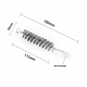 Cepillo para Chimenea M12, <span class=keywords><strong>de</strong></span> Acero con Cerdas Duras y Mango Metálico, 185mm <span class=keywords><strong>de</strong></span> Longitud, para <span class=keywords><strong>Limpieza</strong></span> <span class=keywords><strong>de</strong></span> Estufas - Product Image 5