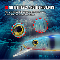 Leurre flottant Minnow de 180 mm, 68 g, en plastique ABS, 3 m, avec fil en acier inoxydable pour la pêche en lac