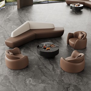 โซฟาหนังทันสมัยสำหรับพื้นที่นั่งเล่นในสำนักงานและพื้นที่เชิงพาณิชย์ ดีไซน์ทนทาน รุ่น SF795 - Product Image 3