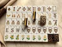 Nouveau jeu de Mahjong américain CXSL pour enfants, 160 tuiles en acrylique, avec supports, tapis et sac de voyage – Durable et écologique, pour 4 joueurs – Édition 2026 en promotion
