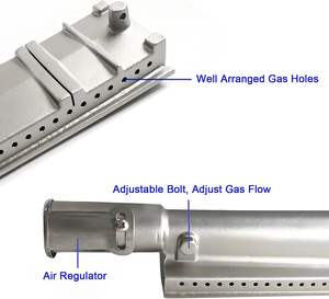 Tubes de brûleur de gril à gaz extérieur de qualité supérieure Pièces de rechange en acier inoxydable moulé pour outils de barbecue <span class=keywords><strong>Bull</strong></span> <span class=keywords><strong>BBQ</strong></span> - Product Image 4