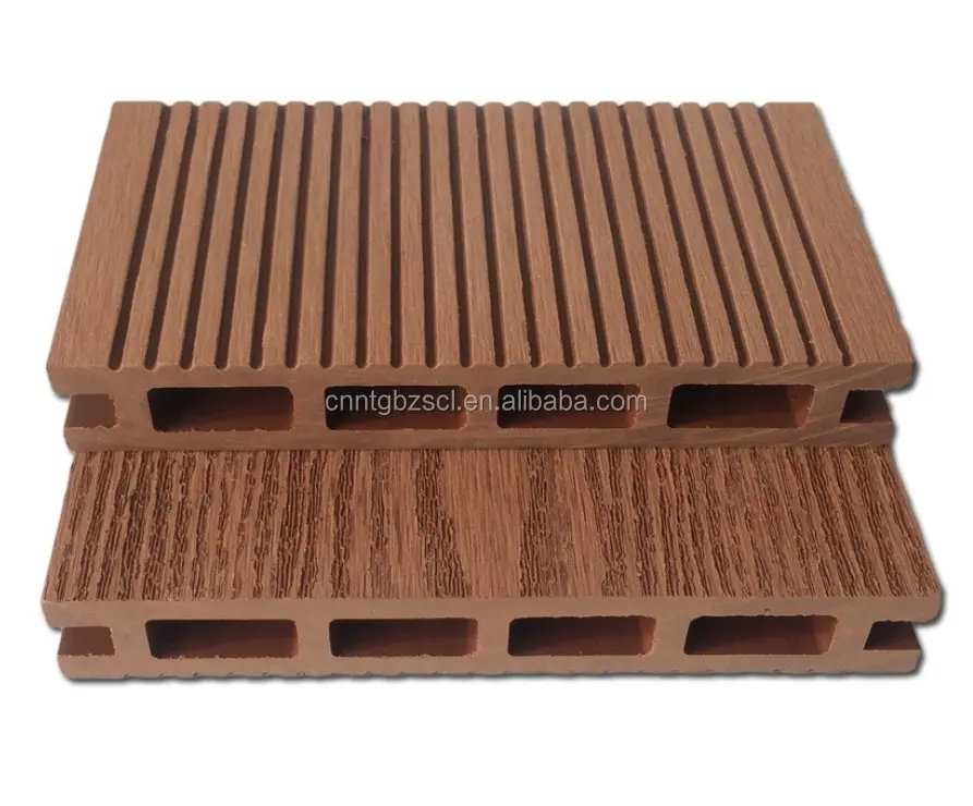 Coestrusione esterna Wpc legno plastica vinile composito cavo impermeabile esterno pavimento ingegnerizzato teak piscina Decking piastrelle bordo