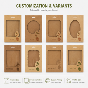 <b>Windowed</b> Hang-Tab Recyclable Art Paper Boxes with UV Coating Modern Design Customizable for Gift Packaging - Product Image 2