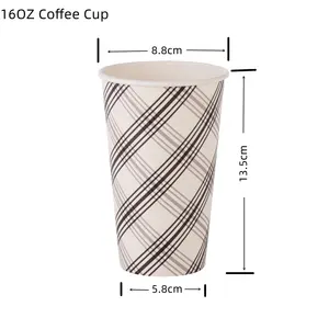 玫瑰金单壁定制标志一次性纸杯派对咖啡杯带盖和袖子饮料杯
