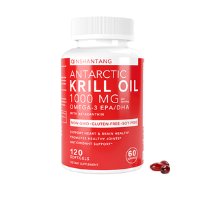 Qinshantang Premium <span class=keywords><strong>Omega</strong></span>-<span class=keywords><strong>3</strong></span> <span class=keywords><strong>Krill</strong></span> yağı Softgel Antarctic <span class=keywords><strong>Krill</strong></span> yağı kapsülleri EPA DHA ve astaksantin ile - Product Image 1