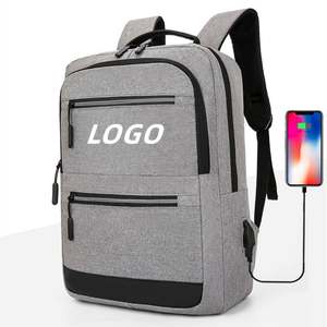 OEM Casual Sports & School Travel Laptop <b>Backpack</b> Custom Logo USB Charging Port Oxford & Polyester Zipper Closure - Product Image 1