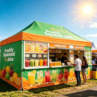 Tente de 10*20 pieds résistante aux intempéries pour événements promotionnels en extérieur, abri pour jus frais et snacks