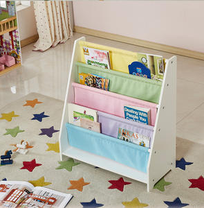 Espositore <span class=keywords><strong>per</strong></span> Libri <span class=keywords><strong>per</strong></span> <span class=keywords><strong>Bambini</strong></span> Personalizzato all'Ingrosso, Libreria in Legno e Tela con Tasche <span class=keywords><strong>per</strong></span> Riviste - Product Image 6