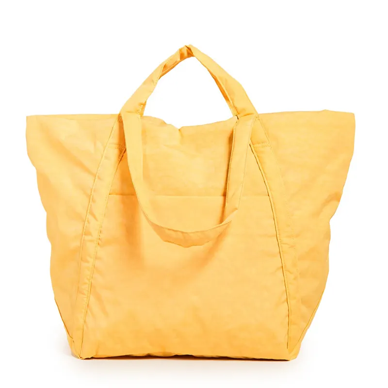 Grosir OEM kustom cetak Logo Fashion wanita tas belanja tas Tote pantai kapasitas besar untuk wanita