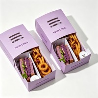 Emballage alimentaire personnalisé avec logo pour burritos, wraps, tacos, hot-dogs, boîte en papier, conteneur alimentaire, emballage à emporter, boîte à hot-dogs, boîte à tacos