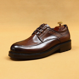 Business casual men's <b>shoes</b> - 2026 new style round-toe genuine leather British retro colored formal <b>shoes</b> - Product Image 6