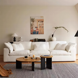 Ensemble de meubles modulaires 3 pièces en velours côtelé, design compressé, inspiré des meubles convertibles - Vente directe usine Chine, emballage sous vide - Product Image 1
