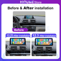 Reproductor de DVD para Auto, Radio Estéreo Android 15, Pantalla Multimedia Carplay para BMW Serie 1 E81 E82 E87 E88 2005-2012, Navegación GPS, Video