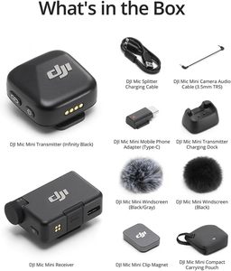 Micrófono Inalámbrico de Solapa DJI Mic Mini (1 Transmisor + 1 Receptor) - Alimentado por Batería para iPhone/Cámara/Android, Ultraligero, Audio con Detalles - Product Image 6