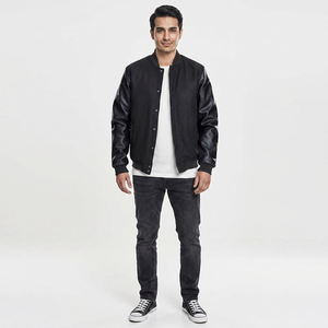 College <b>Baseball</b> Varsity Bomber <b>Jacket</b> <b>for</b> <b>Men</b> High Quality Custom Embroidery Chenille Patches Front Logo 100% Cotton Breathable - Product Image 1