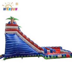 WINSUN Toboggan aquatique gonflable incurvé en PVC personnalisé, motif marbre <span class=keywords><strong>tropical</strong></span> coloré, pour adultes et enfants - Product Image 4