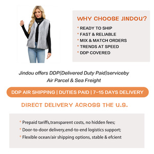 Veste tendance en fausse fourrure pour <span class=keywords><strong>femme</strong></span>, col en V, <span class=keywords><strong>sans</strong></span> manches, couleur unie, veste longue en fourrure artificielle, vente chaude - Product Image 3