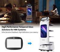 Pantalla Táctil de Vidrio Antihuellas Personalizada para Robot Colaborativo, Pantalla Completa, Dureza 9H, Uso Industrial, 2.5D