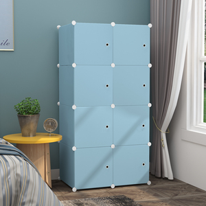 Nuevo Armario de Plástico Moderno y Económico de 8 Puertas para Niños, Armario Apilable, Muebles para Sala de Estar, Armario de Almacenamiento con Gran Espacio - Product Image 3