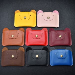 Colorful Durable Mini <b>Wallet</b> Coin Pouch Bear Shaped Coin <b>Wallet</b> Genuine Leather Coin Pouch Change <b>Holder</b> for Gffts - Product Image 2