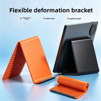 Support de téléphone portable en silicone personnalisé, pliable, support de bureau portable pour tablette, support de table imperméable et antidérapant