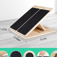 Planche d'équilibre en bois réglable 2 en 1 portable pour l'étirement des mollets