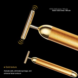 Masseur facial en or 24 carats, 6000 tr/min, micro-vibrations soniques, masseur manuel pour le visage et le corps, nouvel équipement de beauté pour usage domestique - Product Image 4