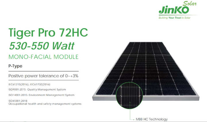 9BB 10BB Half Cut IBC Hybrid Solar Panel 535W 540W HJT Solaire Competitive Photovoltaic Prices