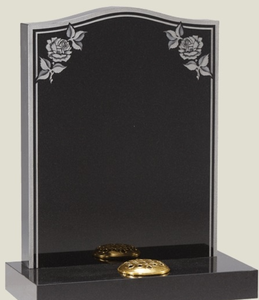 מצבת קבר מאבן גרניט שחורה בסגנון אירופאי - Product Image 3