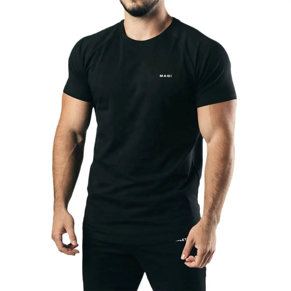 Usine de vêtements personnalisé plaine surdimensionné manches raglan t-shirt hommes gym athlétique vintage épais coton t-shirt homme