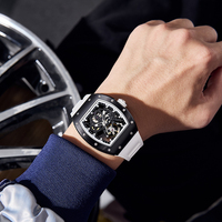 CHANCE 9-190G-12 Hangzhou Montre automatique de luxe en acier inoxydable avec cadran ajouré, réserve de marche et étanchéité 30m
