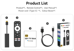 JUNUO DCOLOR Google Certified TV Stick GD1 รองรับ <span class=keywords><strong>Prime</strong></span> Video 4K TV UHD Vision HDR และเสียงคุณภาพสูง ขับเคลื่อนด้วย Android TV Stick - Product Image 6