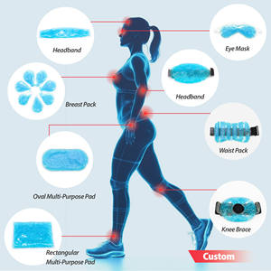 Pack de Gel à Double Température Changeant de Couleur CSI pour Mères Allaitantes - Coussinets de Massage <span class=keywords><strong>Chaud</strong></span>/Froid Lavables pour Soulager la Douleur - Product Image 2