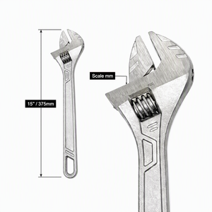 Clé à molette robuste en acier forgé, mâchoires usinées avec précision, résistante à la rouille, multi-tailles, pour mécaniciens automobiles et plombiers - Product Image 5
